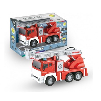 Camion De Bomberos Luz Y Sonido Heroes De Ciudad 1:12