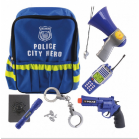 Mochila De Policía Con 7 Accesorios Tachan