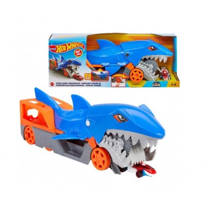 Tiburón Mastica Y Transporta Coches Hot Wheels Mattel