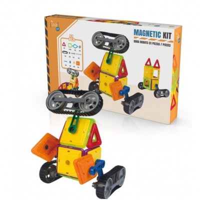 Magnetic Kit Obra Robots 51 Piezas Tachan