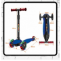 Patinete De 3 Ruedas Azul Con Luces Led