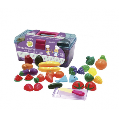 Maletin Con Alimentos Para Cortar Con 33 Piezas