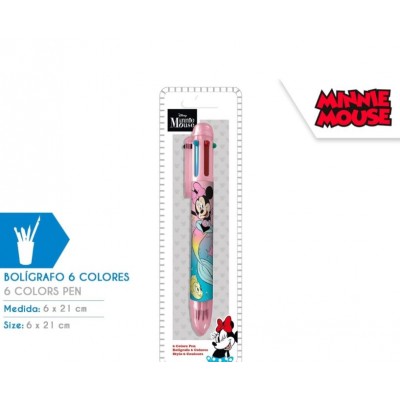 Bolígrafo de Minnie Mouse 6 Colores