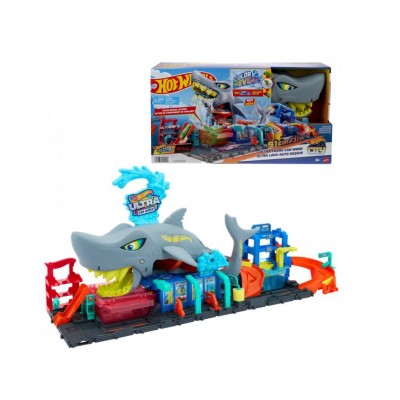 Hot Wheels City Tunel De Lavado Con Tiburón Mattel