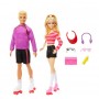 Pack 2 Muñecos Barbie Y Ken Patinadores Mattel
