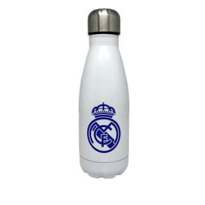 Botella Blanca de Acero 550ml Real Madrid