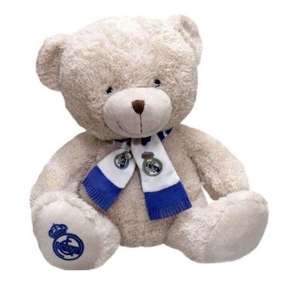Real Madrid Peluche Osito con Bufanda 35cm