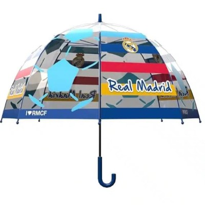Real Madrid Paraguas Manual Infantil Trans. Burbuja 48cm