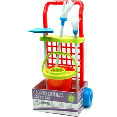 Carrito De Limpieza Rojo Grande