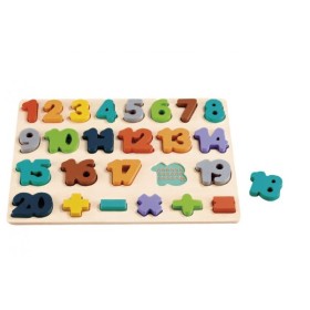 Puzzle Numeros Madera Fsc Tachan