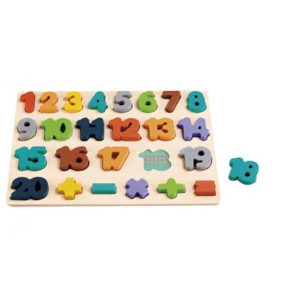 Puzzle Numeros Madera Fsc Tachan