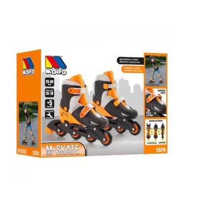 Patines 4 En Linea Naranja, Talla 35/38