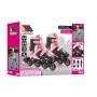 Patines 4 En Linea Rosa, Talla 35/38