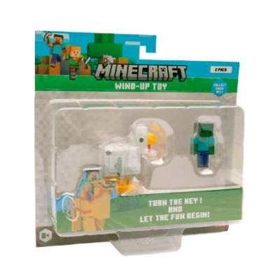 Minecraft Bebé Zombie Y Jinete Avícola Con Movimiento