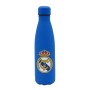 Real Madrid Botella Azul con Color Rubberizada de Doble Pared