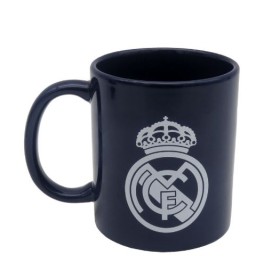 Real Madrid Taza Cerámica Azul con Escudo Blanco en Caja
