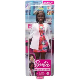 Barbie Quiero Ser Doctora, muñeca Profesiones médico con Accesorios de Juguete (