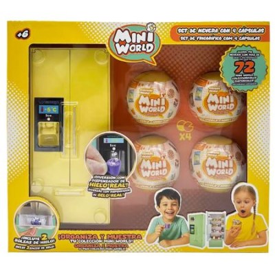 Mini World Set Nevera Con 4 Capsulas