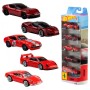 Hot Wheels Pack de 5 Coches Ferrari a Escala 1:64