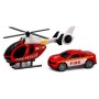 Helicoptero + Coche Bomberos Luz-Sonido Heroes De Ciudad 1: