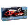 Helicoptero + Coche Bomberos Luz-Sonido Heroes De Ciudad 1: